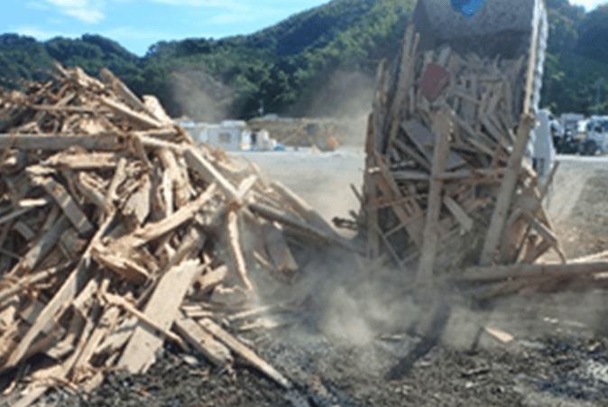 受け入れ、仮置き保管